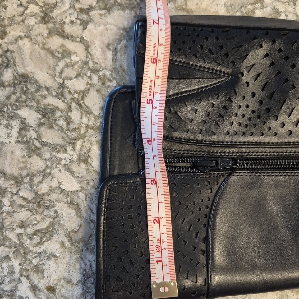 Gianni Bini Black Leather Perforated Boots - Picture 15 of 16